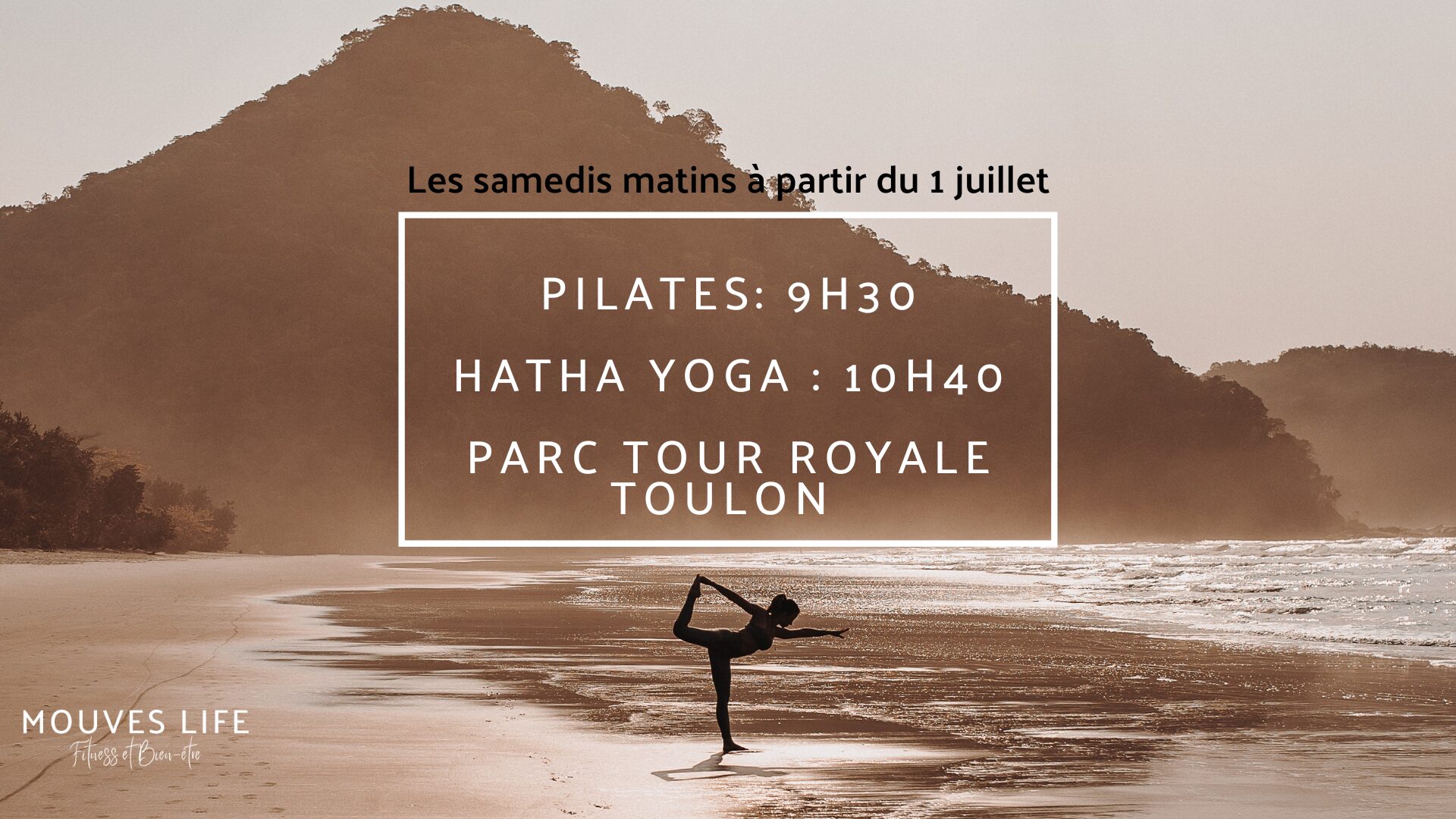 Cours Pilates-Yoga à Toulon, été 2024